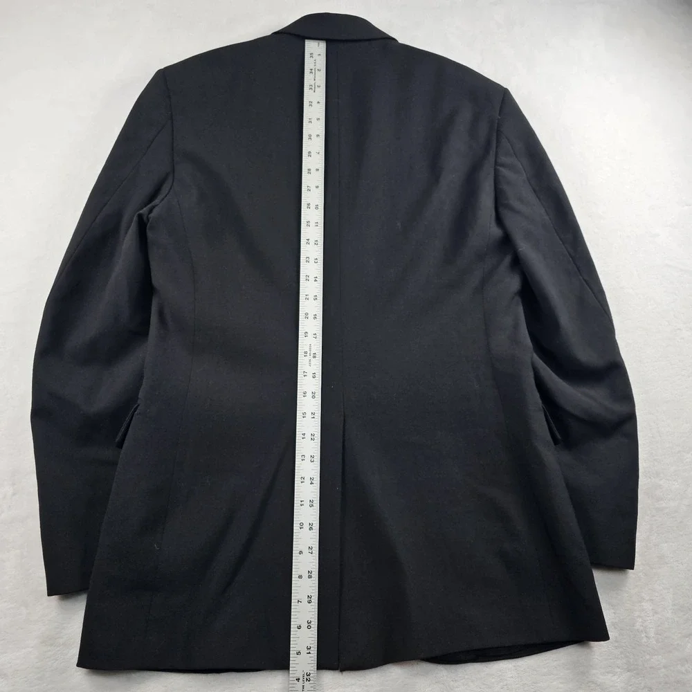 Georgetown Tuxedo Suit Peak Lapel 100% Wool Mens 40L 32x32 Satin Stripe Wedding